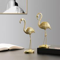 Flamingo Statulėlės Dervos Flamingo Paukščio Statula Dekoratyvinės Skulptūros Kolekcionuojami Daiktai Ornamentas Spintelėms Įėjimo Dekoras white