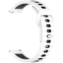 20mm Silicone Watchband Straps Replacement for 245/245 music/645/645 music Fitness Trackers Smartwatches juoda/balta