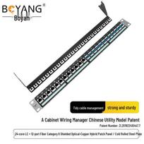 BOYANG Hybrid Fiber Optic and Cat6 Patch Panel