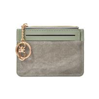 Zipper Woman Wallet PU Leather Cartoon Card Holder Causal Short Card Bag  Women Girl žalia