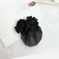 Exquisite Korean Bun Snood Sweet Hairgrips Cover Net Flower Hair Bun  Airline Stewardess Headwear Style1