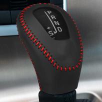 For Volvo XC60 CX90 S60L S80l S90 V90 Artificial Leather Car Gear Head Shift Knob Cover Protector Shell Car Gear Cover red thread