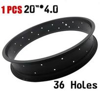 20'' 26'' 4.0 Fat Tire Rim 36 Holes Snow Tire Black Electric Bicycle Fat Wheel Rim for Mountain Bike Alluminum Alloy Accessories 20Inch