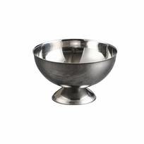 Nerūdijančio plieno ledų puodelis Maistinės kokybės vaisių lėkštė su koteliu Baro indai 150ML-Short Leg Silver gray