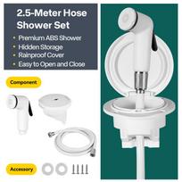 Marine Outboard Shower Head Kit Built in/Retractable Transom-Mounted Boat Shower 2.5M