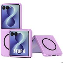 Case for Samsung Galaxy Z Flip 8, Rigid Shockproof Protection with Magnetic Ring - Purple violetinė