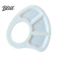 Handheld Resin Palette for Acrylics Mini Paint Tray with Thumb Hole Lightweight Durable Easy to Clean Mixing Board Watercolor Painting Palette,