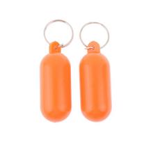 New 2Pcs Boat Kayak Floating Keyring Buoyant Key Ring Float Keychain Boat Accessory For Boating Fishing Kayaking Rafting Surfing oranžinė