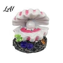 Resin Aquarium Ornament Bubbler Shell Volcano Coral Air Pump Bubbler Blister Resistant Fish Tank Decoration for Shrimp Crab Betta Accessory A