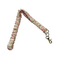 Elastic Holder Stretchy Pleated Pattern Fabric Neck Straps with Quick Detach Hook for Essential Carrying