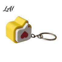 Keychain Fidget Toy 3D Printed Heart Clicker Keychain Pocket Size Finger Clicker Anxiety Stress Relief Push Button for Kids Adults Durable