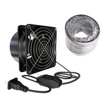 Exhaust Fan Duct Air Ventilation Blower Window Extractor Toilet Kitchen black