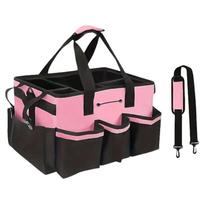 Cleaning Tool Bag, Crossbody Cleaning Backpack with Multiple Pockets, Portable Handheld Cleaning Caddy for Supplies, Home Cleaning Kit Storage One Size rožinė