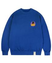 Graver [Unisex] Diego Smile Sweatshirt_Cobalt Blue Cobalt Blue_White Logo/S