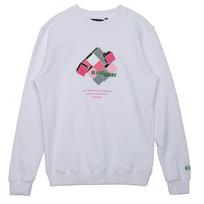 Black Hoodie 3D Cube Crewneck Sweatshirt White M