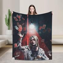 Alice In Borderlands Flannel Blanket Winter Warm Bedding Throws for Girls Boys Couch Chair Novelty Bedspread Sofa Bed Cover Size: 75*100cm, Weight: 230 GSM
