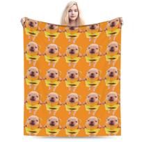 Funny pibble Meme Brainrot Meme Wash My Belly Meme Blanket Travel Flannel Throw Blanket For Couch Bed Super Warm Bedspread Gift Size: 75*100cm, Weight: 230 GSM