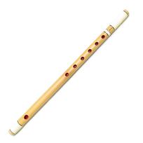 Shishida Maki Uchiaka Fuji double classical style shinobue festival music and transverse Chikkei, (6 hon choshi), (inner red), 6-hole