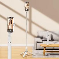Selfie Stick Tripod with Remote and LED Light, Extends to 1 Meter, One Size balta