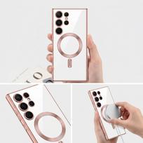 Phone Case with Net, CD Pattern, Magnetic Design, Soft TPU Electroplated for Smartphones One Size