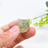 18MM Mini Owl Decoration Epoxy Resin Natural Crushed Crystal Stone Exquisite Desk Ornaments Home Garden Decoration Children Gift (as the picture,1PC)