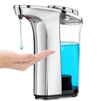 Automatic Soap Dispenser 5 Adjustable Soap Dispensing Levels Liquid Hand Soap Dispenser for Bathroom & Kitchen (as the picture,battery&5)