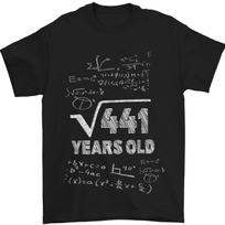 21st Birthday 21 Year Old Geek Funny Maths Mens T-Shirt 100% Cotton XXXL