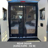 Kemperio galinių durelių tinklelis nuo vabzdžių, uodų tinklelis Fiat Ducato, Peugeot Boxer, Citroen Relay, Ram ProMast rear door