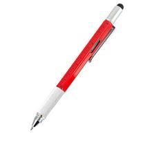 Measurement Ruler Multi-function Tool Pen Mini Screwdriver Ballpoint Pen  Measuring Tools raudona