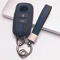 Silicone Remote Key Cover for Toyota Raize Yaris Ativ Yaris Cross Veloz Avanza Rush Wigo Daihatsu Rocky with Keychain Car Remote Key Sleeve juoda