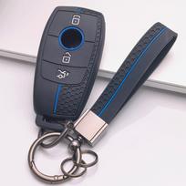 Silicone Key Cover for Mercedes-Benz A Class W177 B Class W247 C Class W206 E Class W213 S Class W222 GLC GLE GLS CLA GLB GLA with Keychain Key Cover juoda