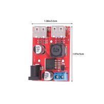 1Pc DC 9V 12V 24V 36V To 5V 3A Double USB Charge DC-DC Step-down Converter Car Charging Solar 3A Voltage Regulated Power Module‘ 1Pc