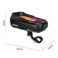 WILD MAN Handlebar Phone Holder Bag 0.6L Mountain Bike Hard Shell Handlebar Bag Waterproof Quick Release for MTB Bike Motorcycle juoda