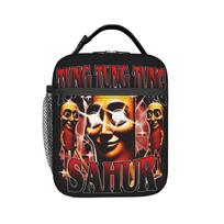 Tung Tung Tung Sahur Insulated Lunch Bags Portable Italian Brainrot  Lunch Container Cooler Bag Tote Lunch Box Food Bag One Size