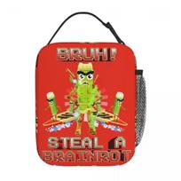 Bruh Bambu Sahur Brainrot Steal A Brainrot Insulated Lunch Bags Leakproof Lunch Container Thermal Bag Tote Lunch Box College One Size