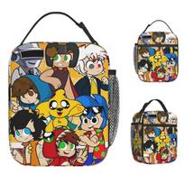 Mikecracked Lunch Bag Mike Office Lunch Box For Child Fun Graphic Tote Food Bags Oxford Convenient Cooler Bag One Size