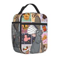 Ratatouille Lunch Bag For Child Custom Lunch Box Aesthetic Travel Cooler Bag Portable Oxford Thermal Tote Handbags One Size
