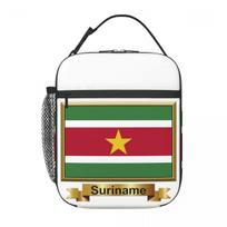 Suriname Flag Products (N) Insulated Lunch Bag for Women Kids Portable Food Boxes Thermal Lunch Box Tote One Size