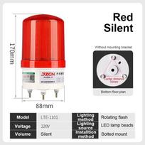 LTE-1101J Sound Light Alarm 220V/24V/12V LED Rotating Flashing Warning Light Adjustable Volume Easy Installation Bolt Magnetic