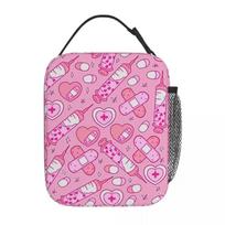 Insulated Lunch Bag Nursing Medica Nurse Bright Pink Product Storage Food Box Fashion Thermal Cooler Lunch Box For School One Size