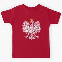 Polska White Eagle Vintage Design, Poland Patriotic Kids T-Shirt 140