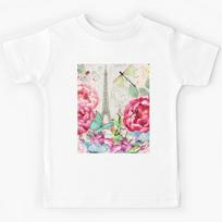 Le Printemps a Paris, Springtime in Paris lush floral art Kids T-Shirt 130