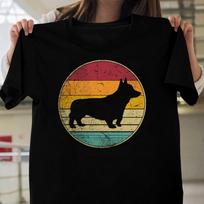 Corgi Dog Vintage Distressed Retro Style 70s 80s Men Women Pullover - Gift for Dog Lovers - Funny Dog - Corgi Lovers - Mother's Day XL