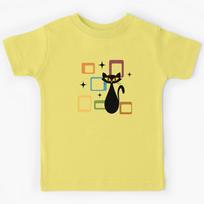 Mid Century black cat Kids T-Shirt 170