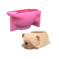 3D Animals Flowerpot Silicone Mold Resin Epoxy Casting Making DIY Soap Candle
