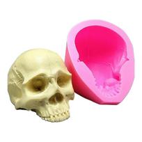 Halloween Skull Shape Silicone Mold Resin Epoxy Casting Making DIY Soap Candle 1