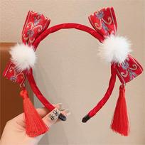 Tassel Hanfu Hair Bun Hair Hoop Fuwa Children Headband All-match Chinese New Year Headwear  Girls Style B
