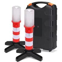 Battery Red LED Flashing Emergency Flares Strobe Light Led Road Flares Emergency Warning Light Set With Magnet Hand Light Kit LW-SL4