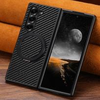 SUTENI for Samsung Z Fold 8 Ultra Phone Case Magnet Wireless Charging 360° Rotating Stand Ring Buckle Faux Leather Z Fold 7 6 5 Opp Bag&For Samsung Galaxy Z Fold 7 juoda