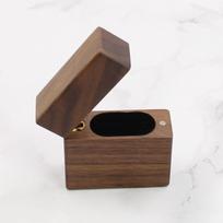Lighter Shape Portable Magnetic Jewelry Box Portable Engagement Proposal Wedding Ring Box Natural Wood Crafts wood